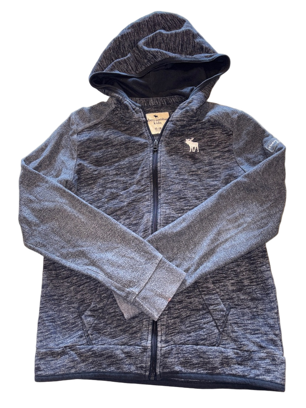 Abercrombie Kids 15/16 Grey Full Zip Hooded Sweatshirt